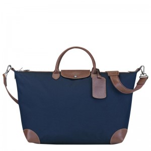 Longchamp Boxford S Erkek Seyahat Çantası Mavi | 68920-LQST