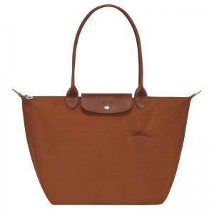 Longchamp Le Pliage Green L Kadın Tote Çanta Kahverengi | 73164-QZLB