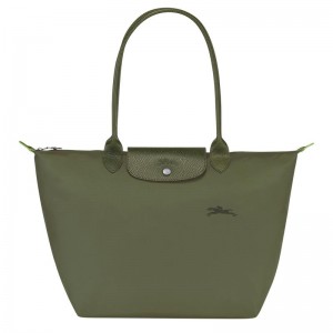 Longchamp Le Pliage Green L Kadın Tote Çanta Yeşil | 92081-ZMAK