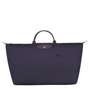 Longchamp Le Pliage Green M Erkek Seyahat Çantası Mor | 18397-IADP