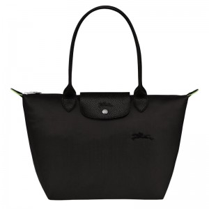 Longchamp Le Pliage Green M Kadın Tote Çanta Siyah | 83524-ZAWY