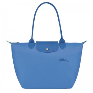 Longchamp Le Pliage Green M Kadın Tote Çanta Mavi | 06837-QYWK