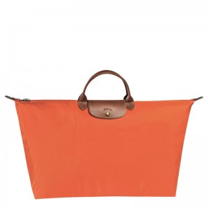 Longchamp Le Pliage Original M Erkek Seyahat Çantası Turuncu | 75190-HFOG