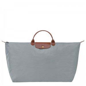 Longchamp Le Pliage Original M Erkek Seyahat Çantası Gri | 98631-QFIH