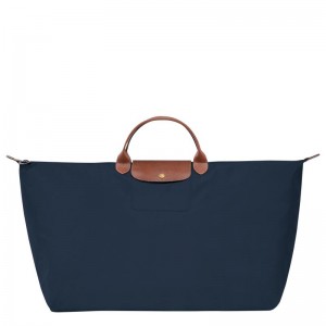 Longchamp Le Pliage Original M Kadın Seyahat Çantası Lacivert | 61782-EUDB