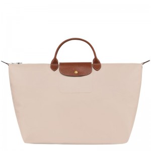 Longchamp Le Pliage Original S Erkek Seyahat Çantası Beyaz | 49628-YBNV