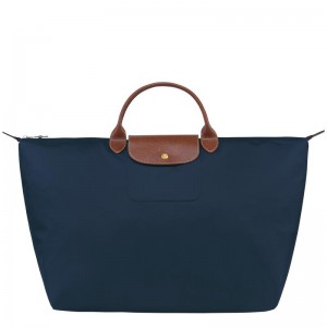 Longchamp Le Pliage Original S Erkek Seyahat Çantası Lacivert | 69423-HSUF