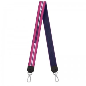 Longchamp Rayures Erkek Shoulder Straps Mor | 60324-VFMN