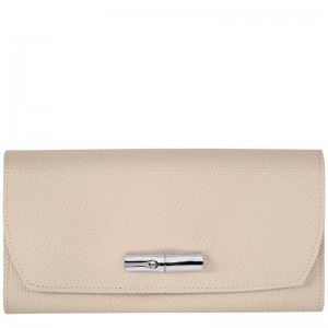 Longchamp Roseau Continental Kadın Cüzdan Beyaz | 45032-TFBY