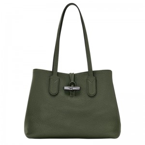 Longchamp Roseau Essential M Kadın Tote Çanta Haki | 67308-IXTY