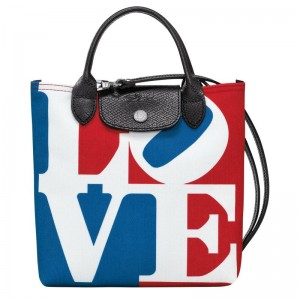 Longchamp x Robert Indiana XS Erkek Çapraz Askılı Çanta Beyaz | 79605-USPE