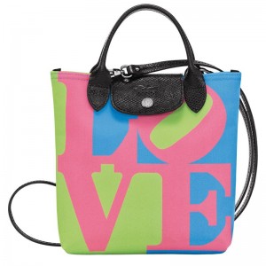 Longchamp x Robert Indiana XS Erkek Çapraz Askılı Çanta Pembe | 37124-UDZS