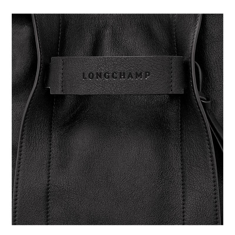 Longchamp 3D S Kadın Çapraz Askılı Çanta Siyah | 84172-QUMY