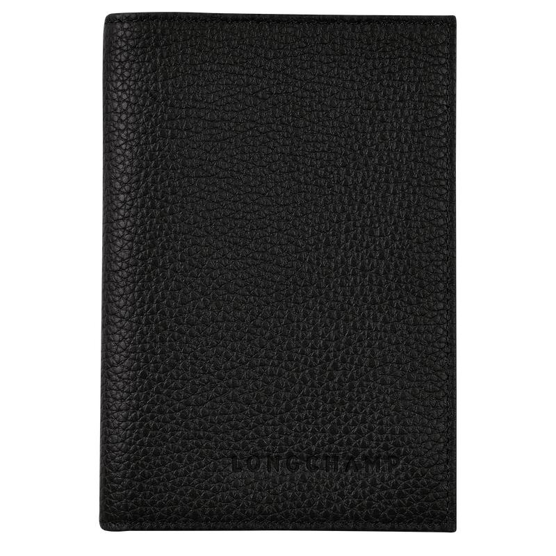 Longchamp Le Foulonné Passport cover Erkek Seyahat Çantası Siyah | 59610-MSFT