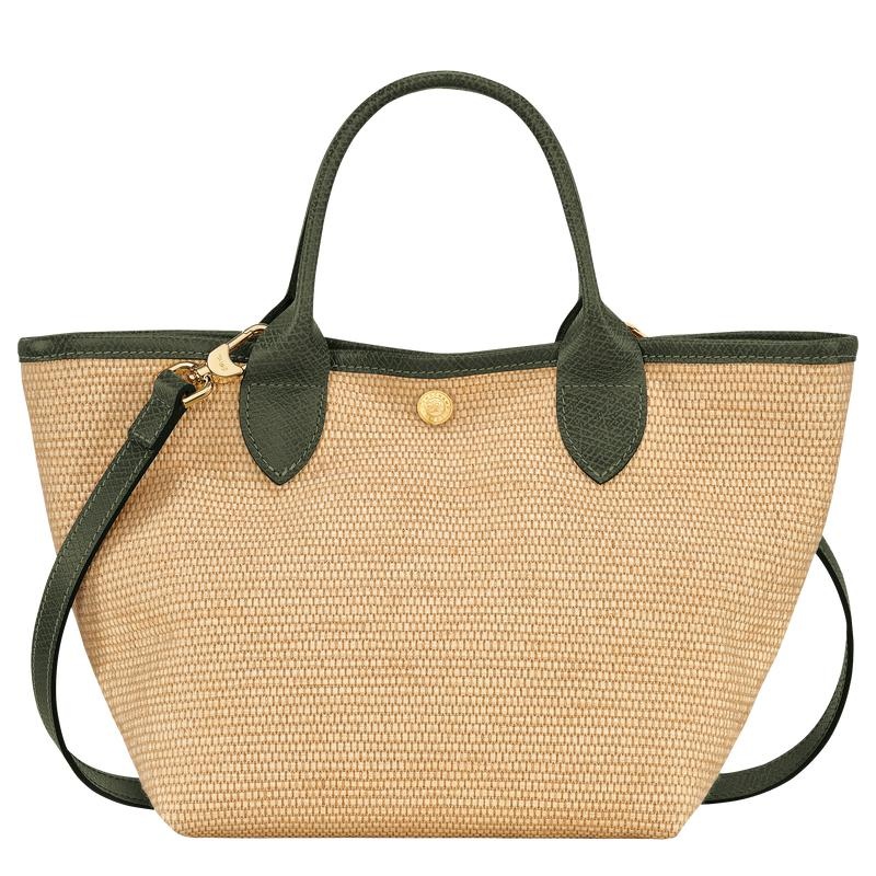 Longchamp Le Panier Pliage S Kadın Basket Bag Haki | 98721-CMRQ