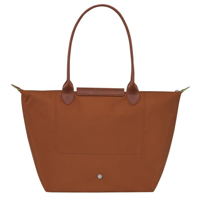 Longchamp Le Pliage Green L Kadın Tote Çanta Kahverengi | 73164-QZLB