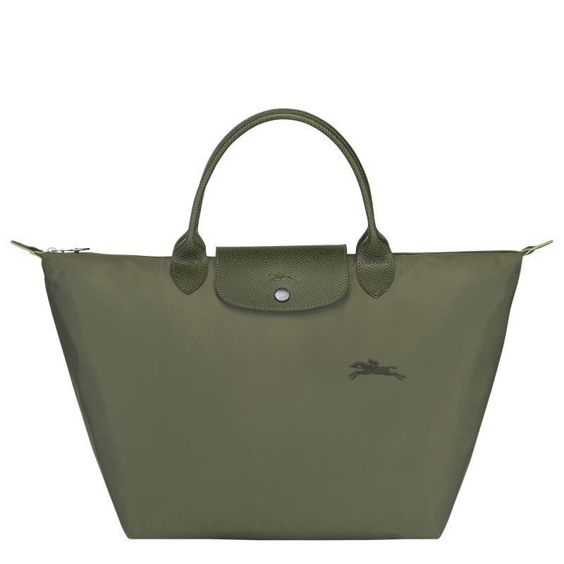 Longchamp Le Pliage Green M Kadın El Çantası Yeşil | 74892-CRKW