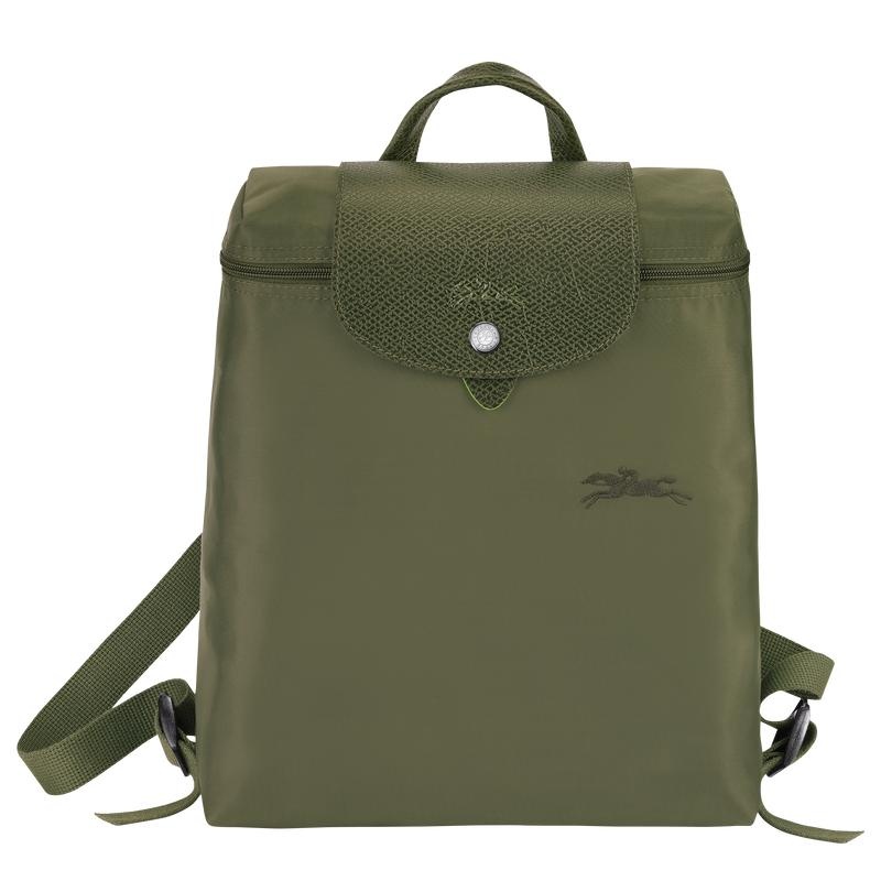 Longchamp Le Pliage Green M Kadın Sırt Çantası Yeşil | 57386-FKUT