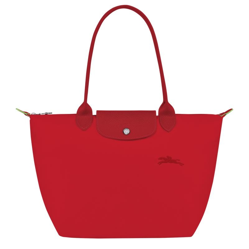 Longchamp Le Pliage Green M Kadın Tote Çanta Kırmızı | 65807-SAUZ