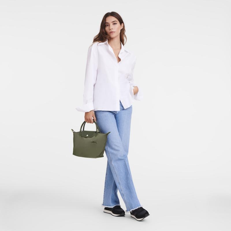 Longchamp Le Pliage Green S Kadın El Çantası Yeşil | 16097-ODNC