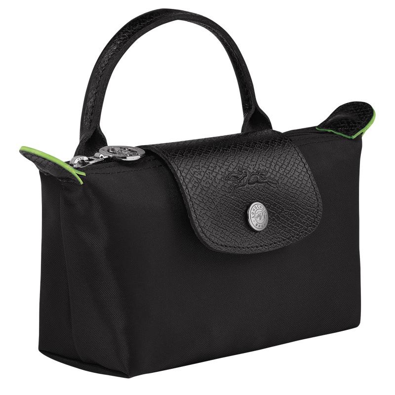 Longchamp Le Pliage Green with handle Erkek Kese Çanta Siyah | 19256-LZPE