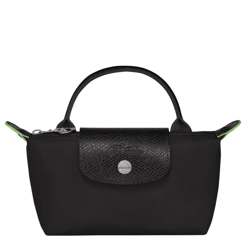 Longchamp Le Pliage Green with handle Erkek Kese Çanta Siyah | 19256-LZPE