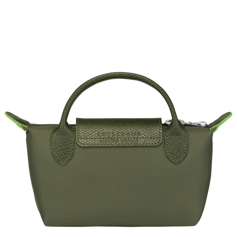 Longchamp Le Pliage Green with handle Erkek Kese Çanta Yeşil | 47651-TPAZ