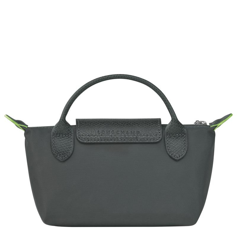 Longchamp Le Pliage Green with handle Kadın Kese Çanta Gri | 16948-BZTM