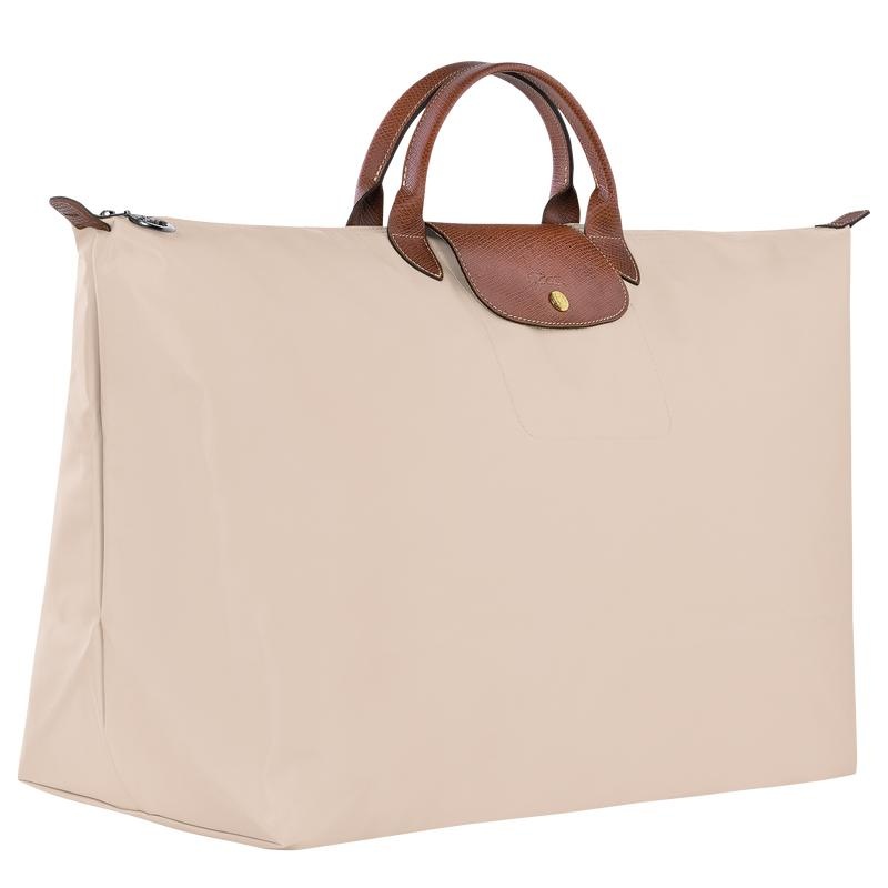 Longchamp Le Pliage Original M Kadın Seyahat Çantası Beyaz | 43510-LISV