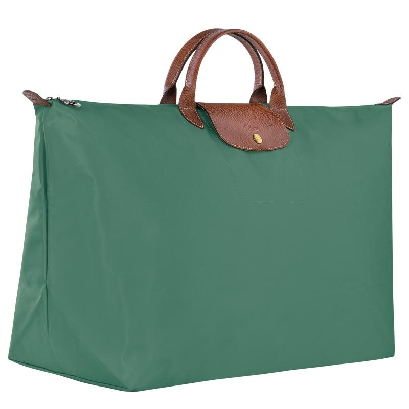 Longchamp Le Pliage Original M Kadın Seyahat Çantası Yeşil | 40637-OEKX