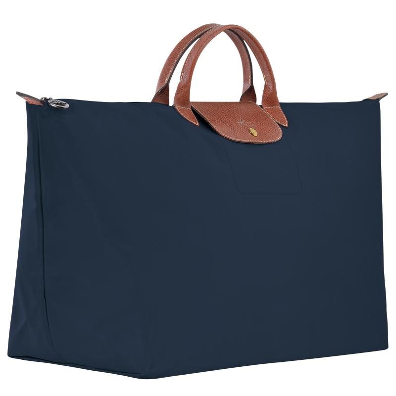 Longchamp Le Pliage Original M Kadın Seyahat Çantası Lacivert | 61782-EUDB