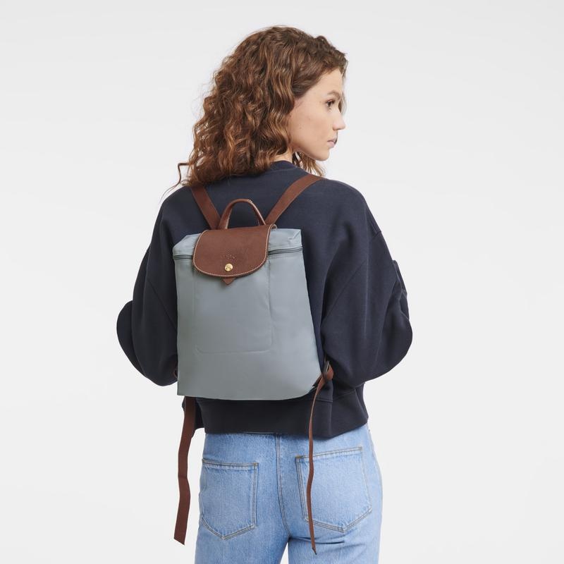 Longchamp Le Pliage Original M Kadın Sırt Çantası Gri | 24769-CSWP