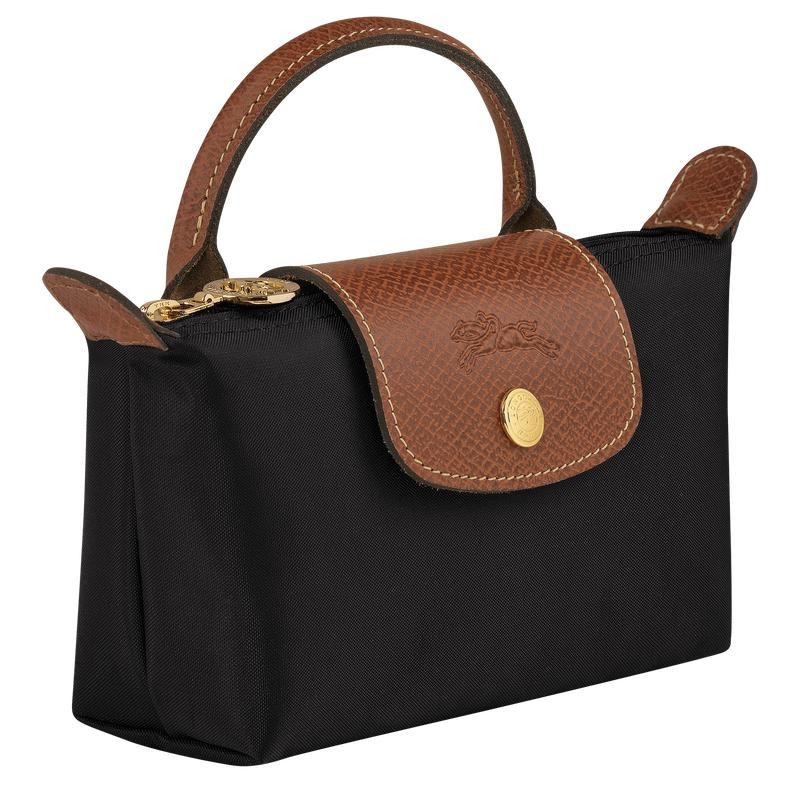 Longchamp Le Pliage Original with handle Kadın Kese Çanta Siyah | 87012-CZYK