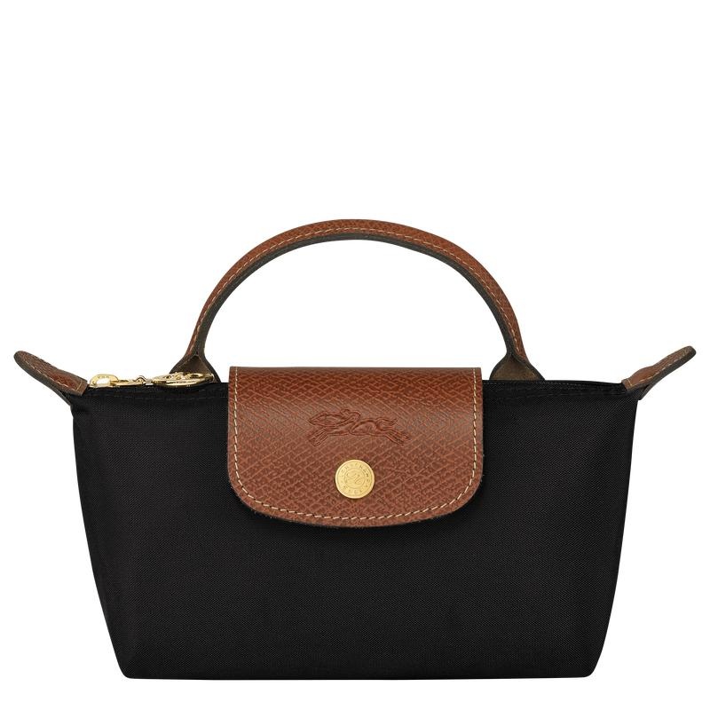 Longchamp Le Pliage Original with handle Kadın Kese Çanta Siyah | 87012-CZYK