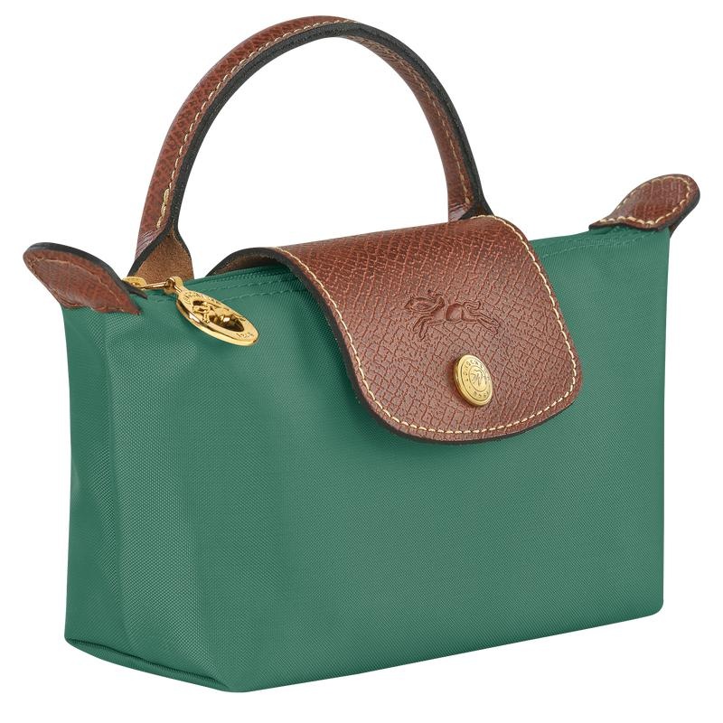 Longchamp Le Pliage Original with handle Erkek Kese Çanta Yeşil | 51639-BEMK