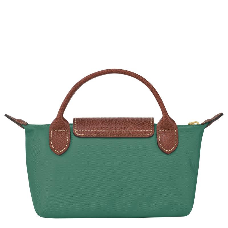 Longchamp Le Pliage Original with handle Erkek Kese Çanta Yeşil | 51639-BEMK