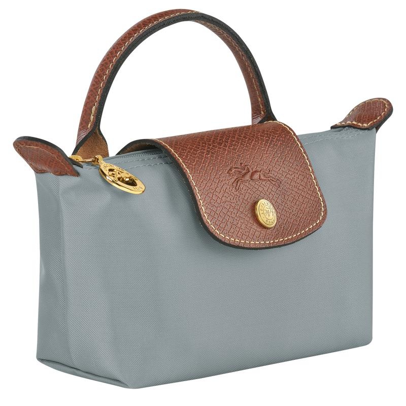 Longchamp Le Pliage Original with handle Erkek Kese Çanta Gri | 07985-NLSA