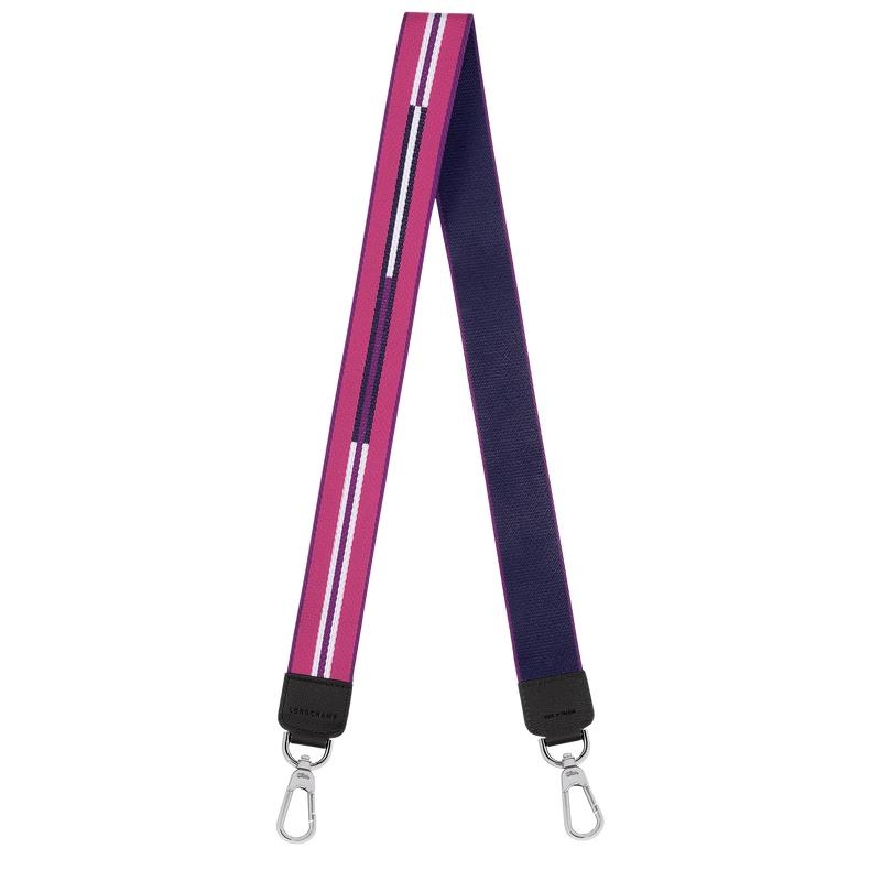 Longchamp Rayures Erkek Shoulder Straps Mor | 60324-VFMN