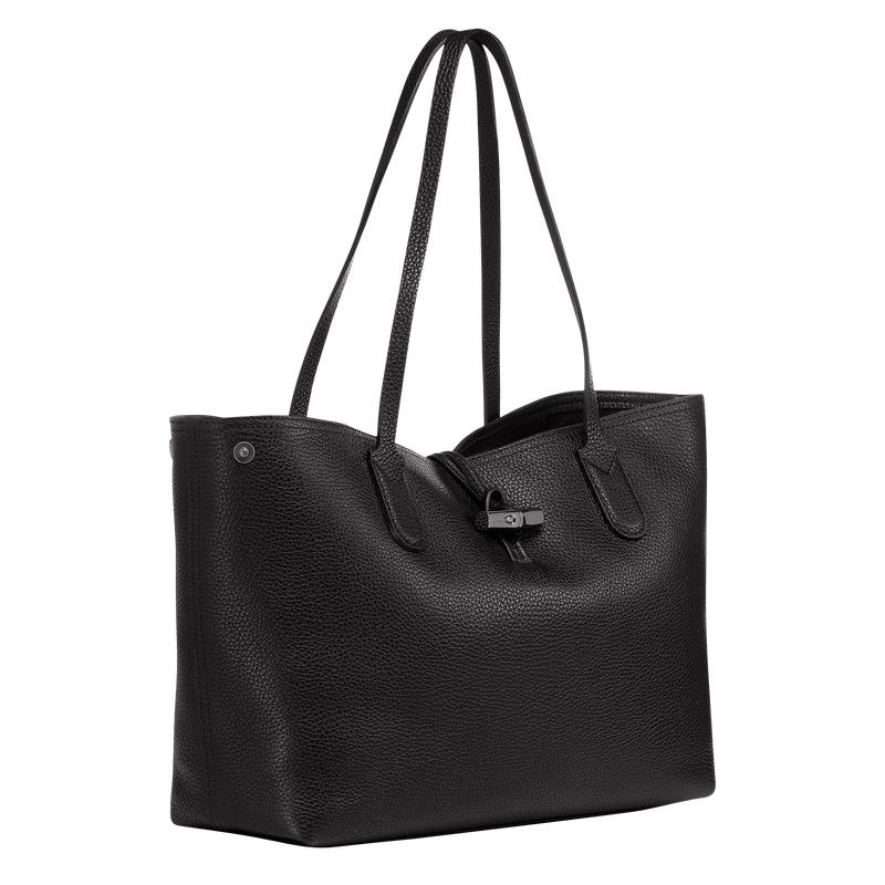 Longchamp Roseau Essential L Kadın Tote Çanta Siyah | 90245-TYKL