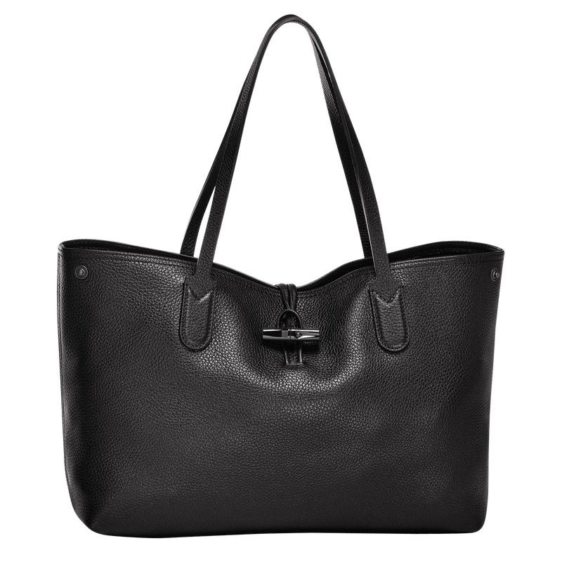 Longchamp Roseau Essential L Kadın Tote Çanta Siyah | 90245-TYKL