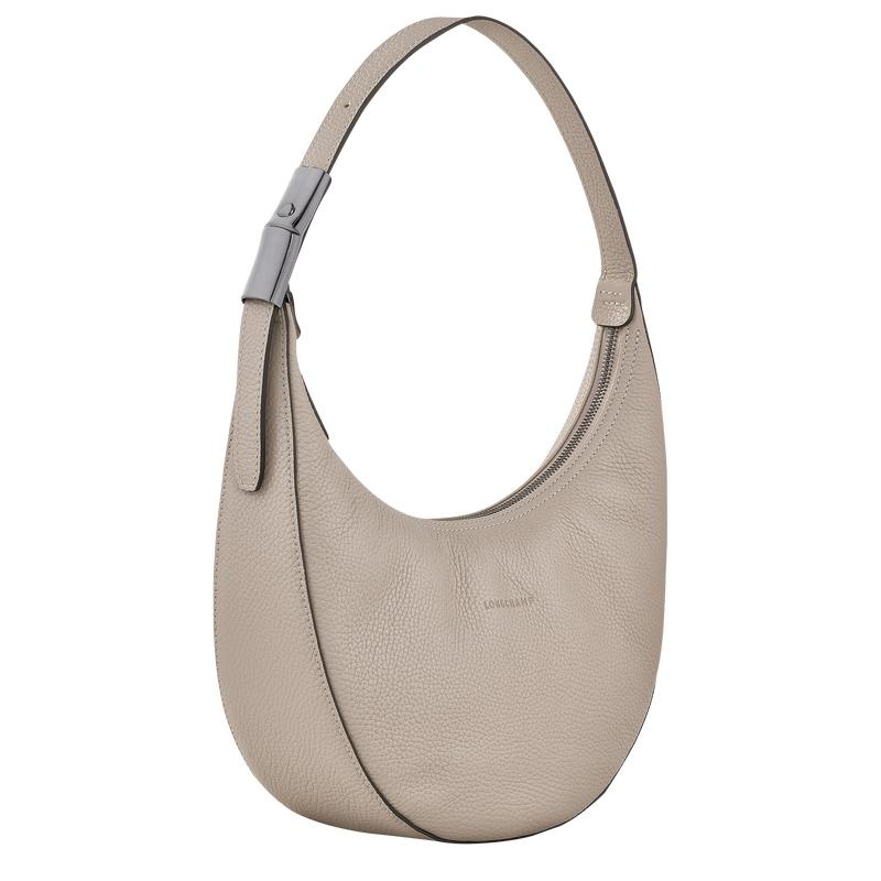 Longchamp Roseau Essential M Kadın Hobo Çanta Gri | 65732-ZYMU