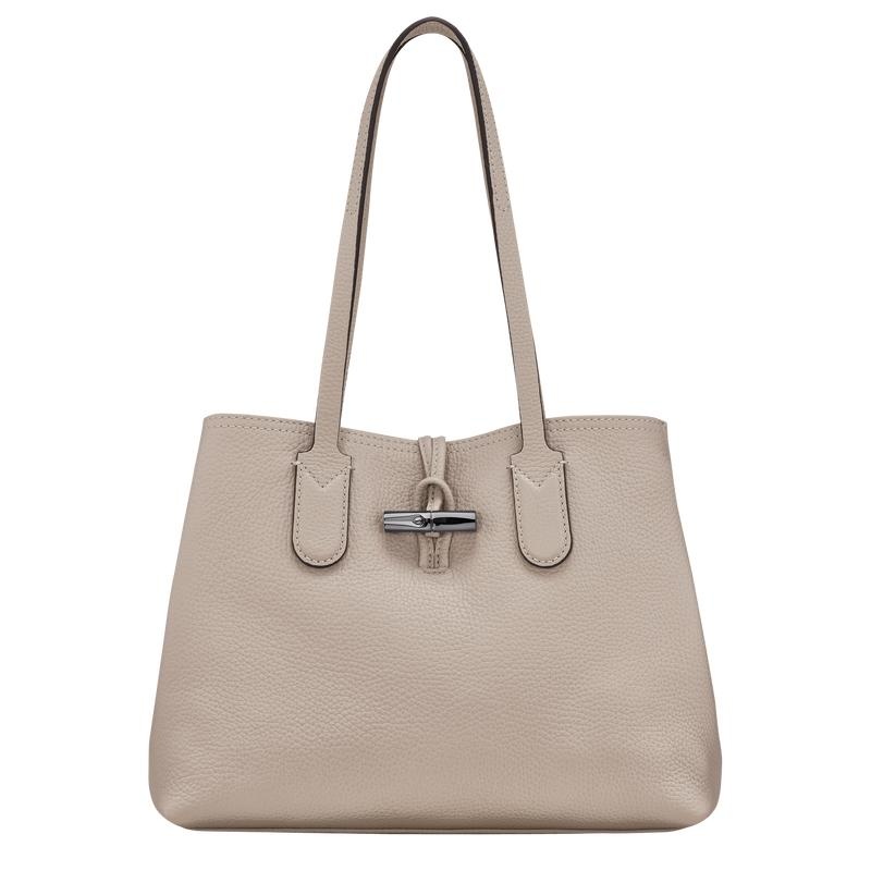 Longchamp Roseau Essential M Kadın Tote Çanta Gri | 49206-UGAK