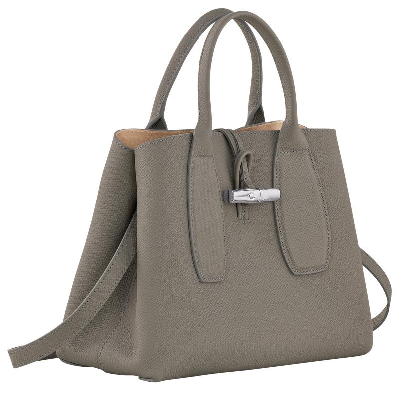 Longchamp Roseau M Kadın El Çantası Gri | 27438-HIUL