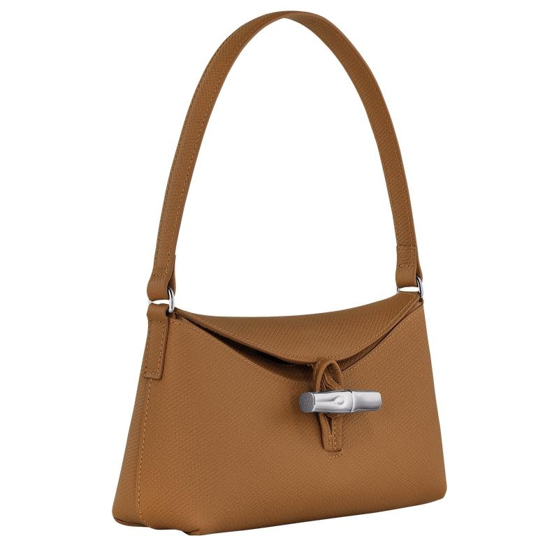 Longchamp Roseau S Kadın Hobo Çanta Kahverengi | 95402-HDPQ