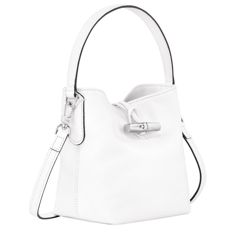 Longchamp Roseau XS Kadın Kova Çanta Beyaz | 64315-CSAM