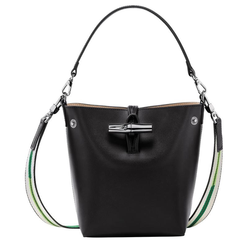 Longchamp Roseau XS Kadın Kova Çanta Siyah | 14628-FUPH