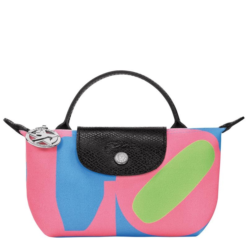 Longchamp x Robert Indiana Kadın Kese Çanta Pembe | 67315-XGBW