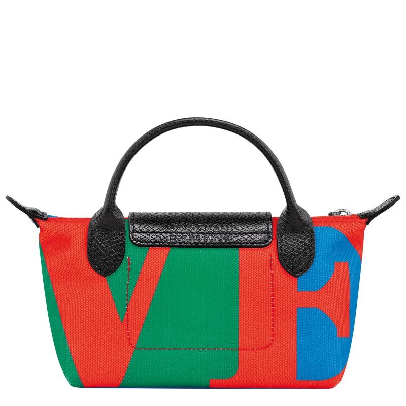 Longchamp x Robert Indiana Kadın Kese Çanta Red/Navy | 31895-IXDQ