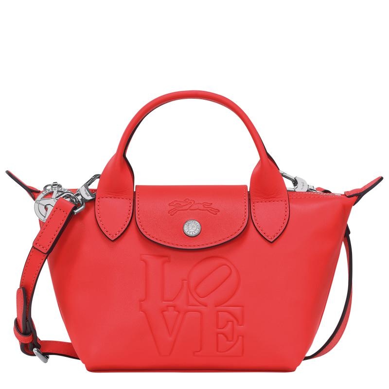 Longchamp x Robert Indiana XS Erkek El Çantası Kırmızı | 63871-CKXY