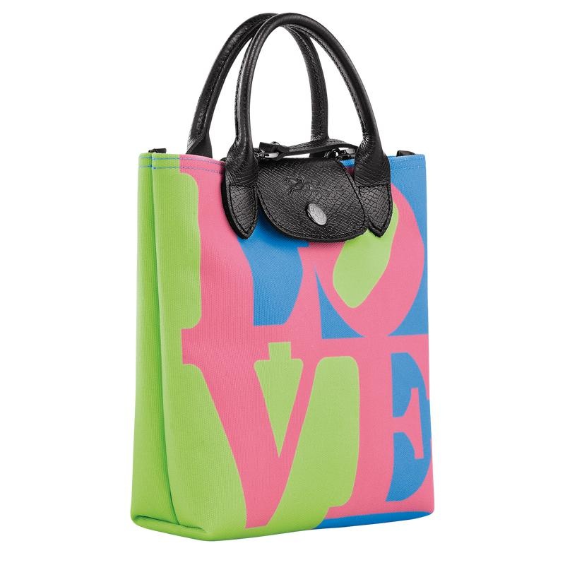 Longchamp x Robert Indiana XS Erkek Çapraz Askılı Çanta Pembe | 37124-UDZS